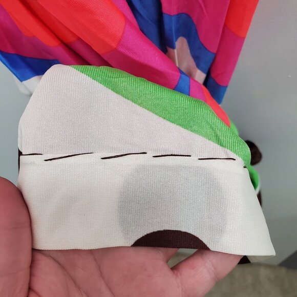 Kamehameha Women's Vintage 1960s 1970s Bright Retro Aloha Trippy Maxi Skirt Sz S - Picture 3 of 7